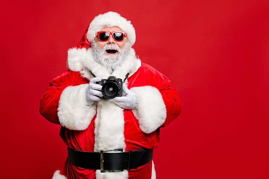 santa photography for christmas photosession