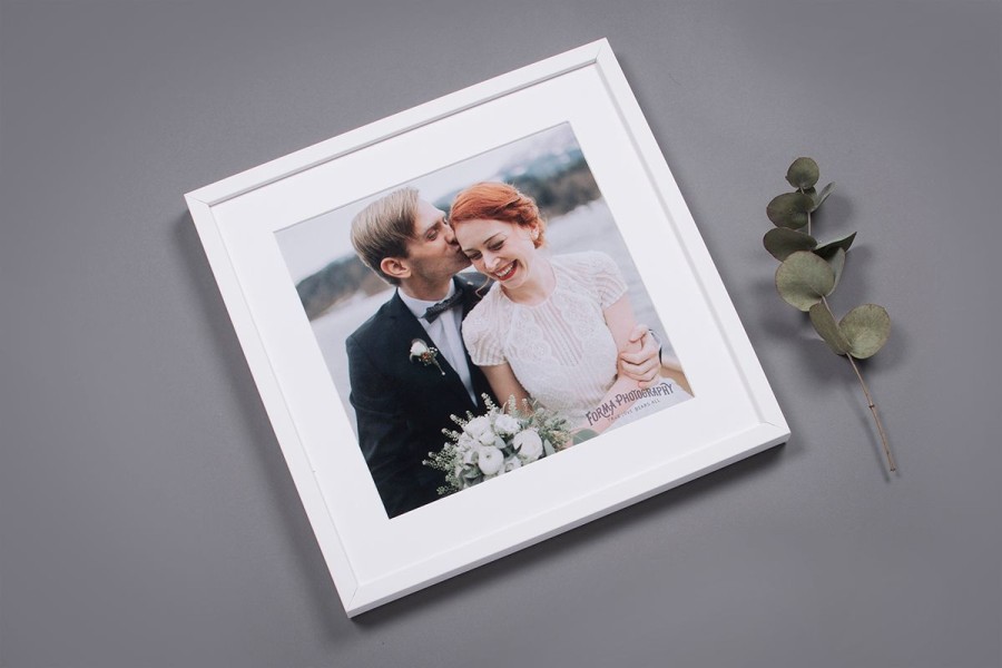 Framed Print of a newly married couple