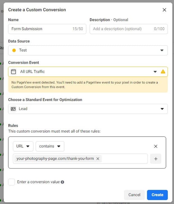 leads tracking in facebook