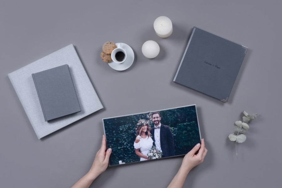 Professional Wedding Album on Display