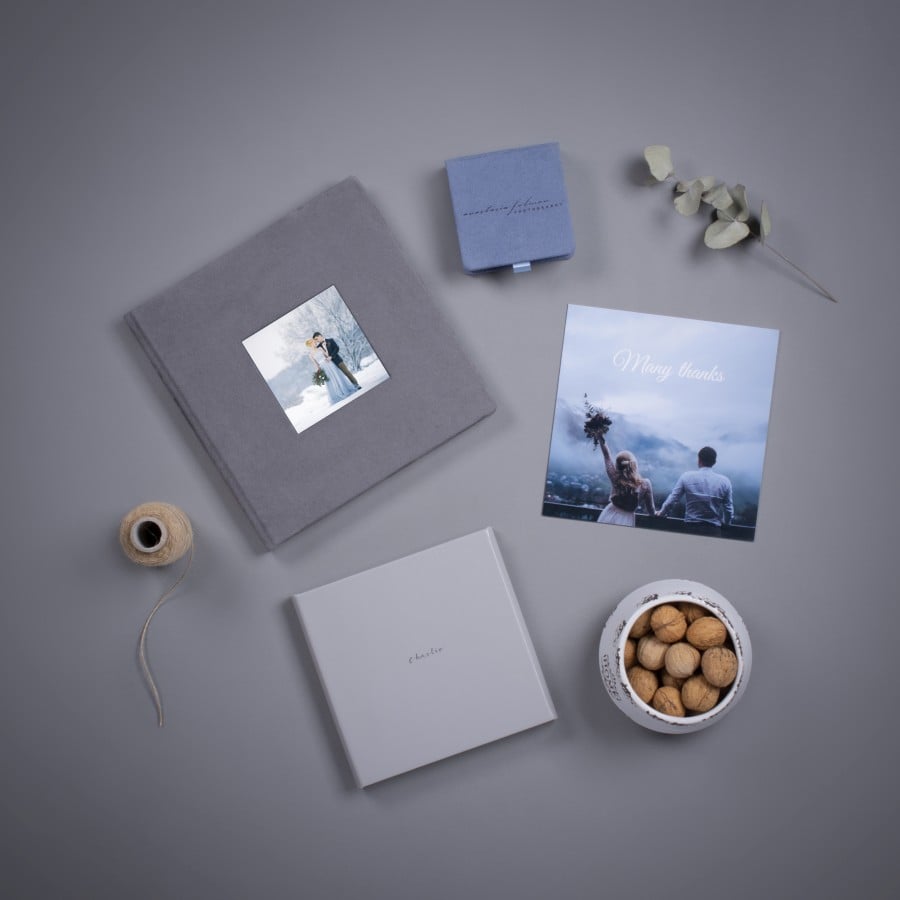 wedding photo product samples by nPhoto - photo album - usb memory box - photo card - mini photo album