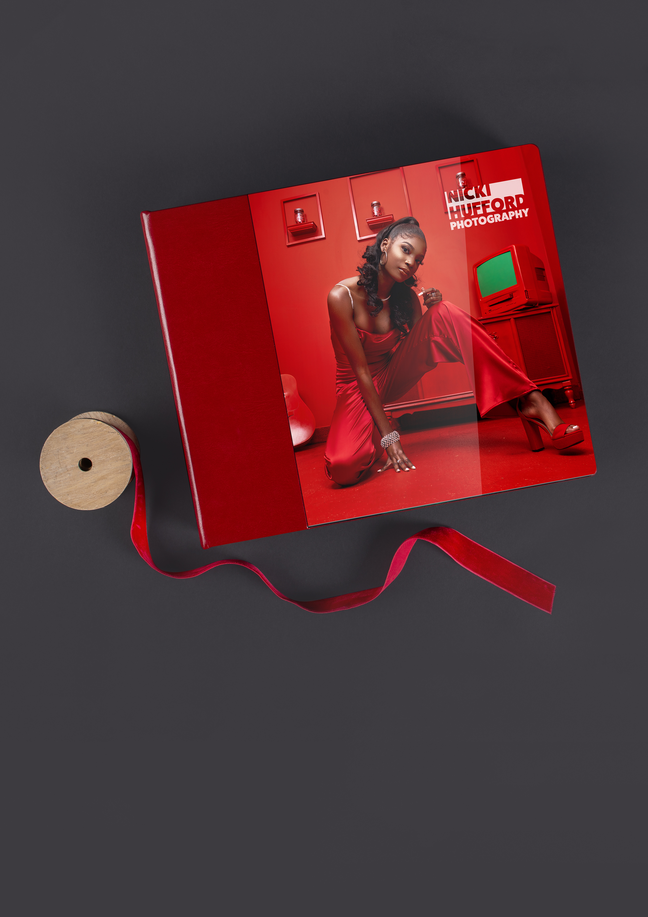 Red Leatherette Acrylic Album for Senior Pictures