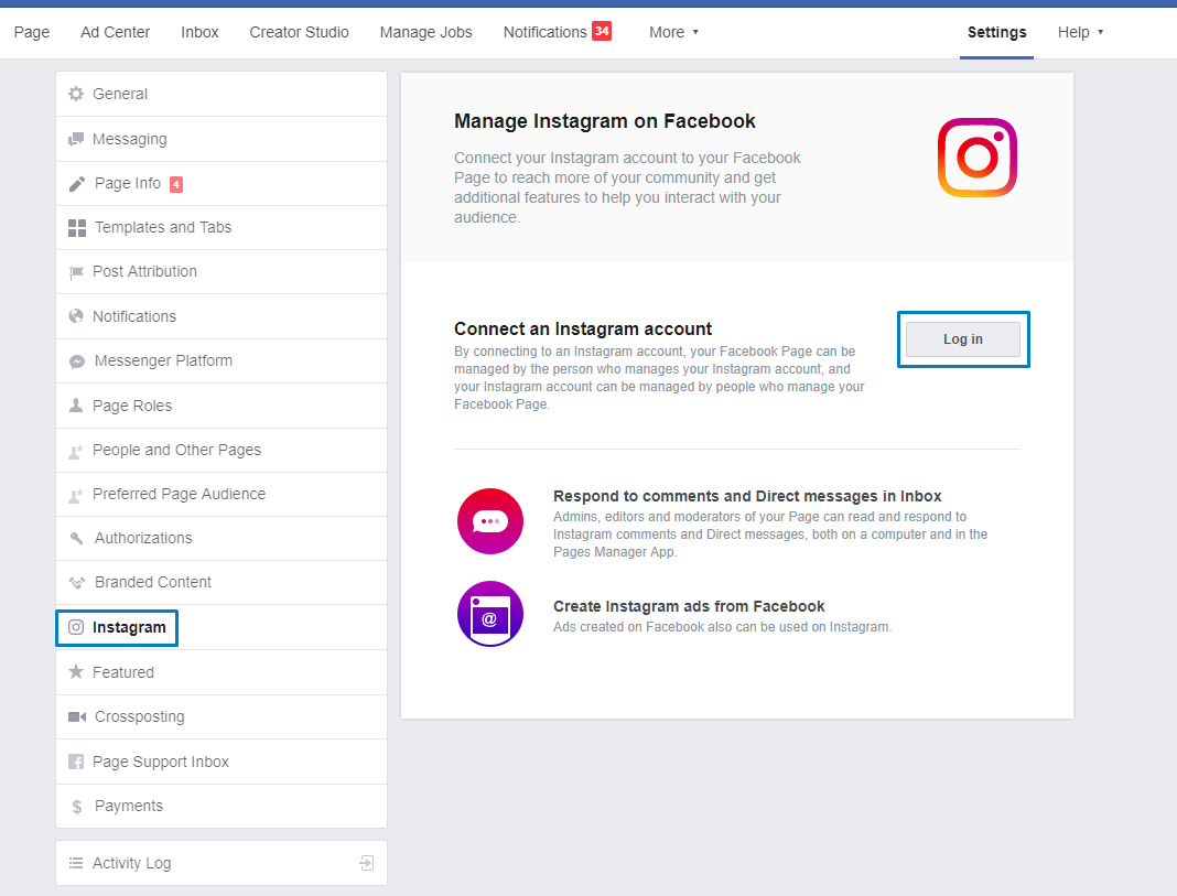 Connect Instagram with your Facebook Fanpage