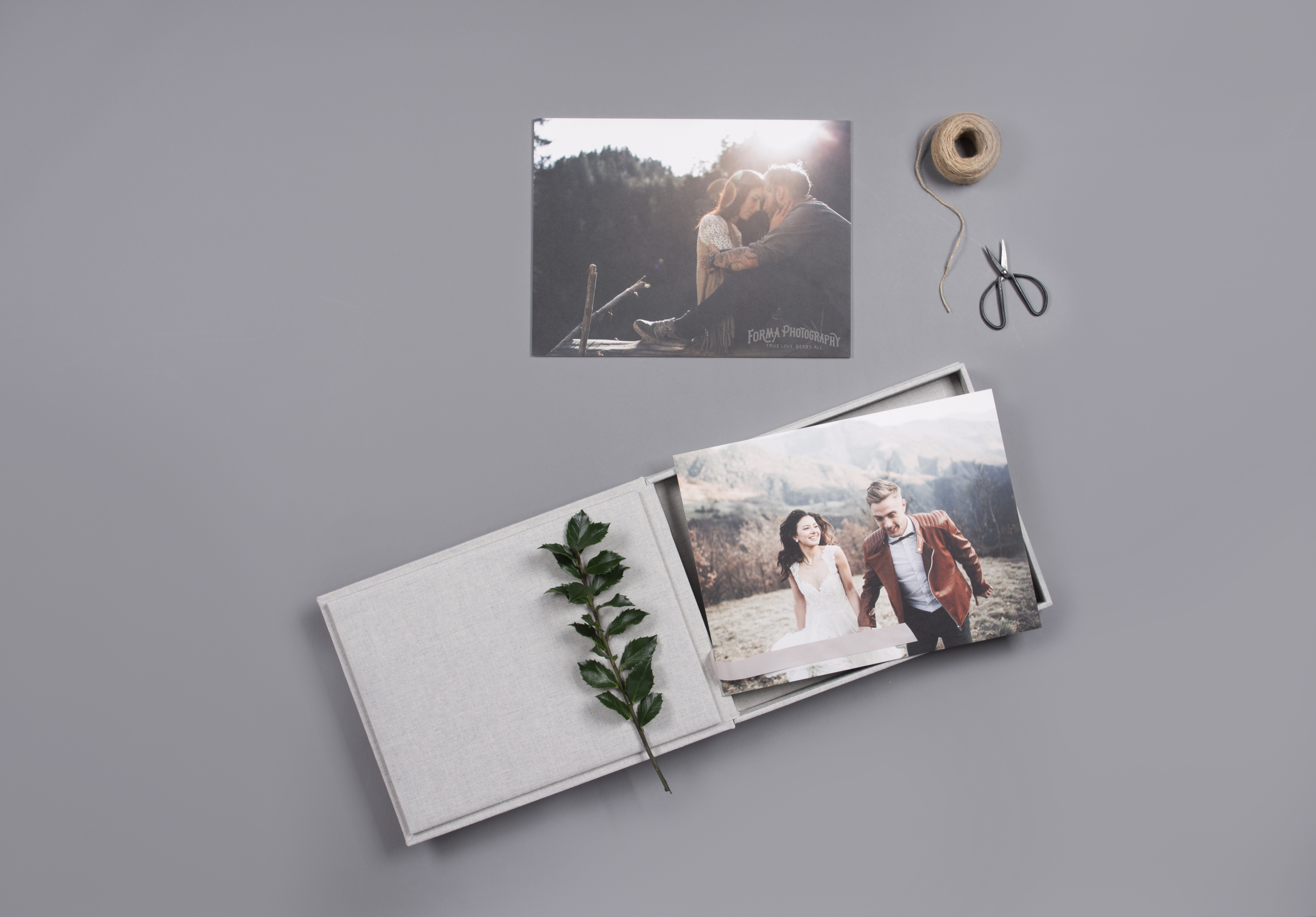 professional wedding print product samples.