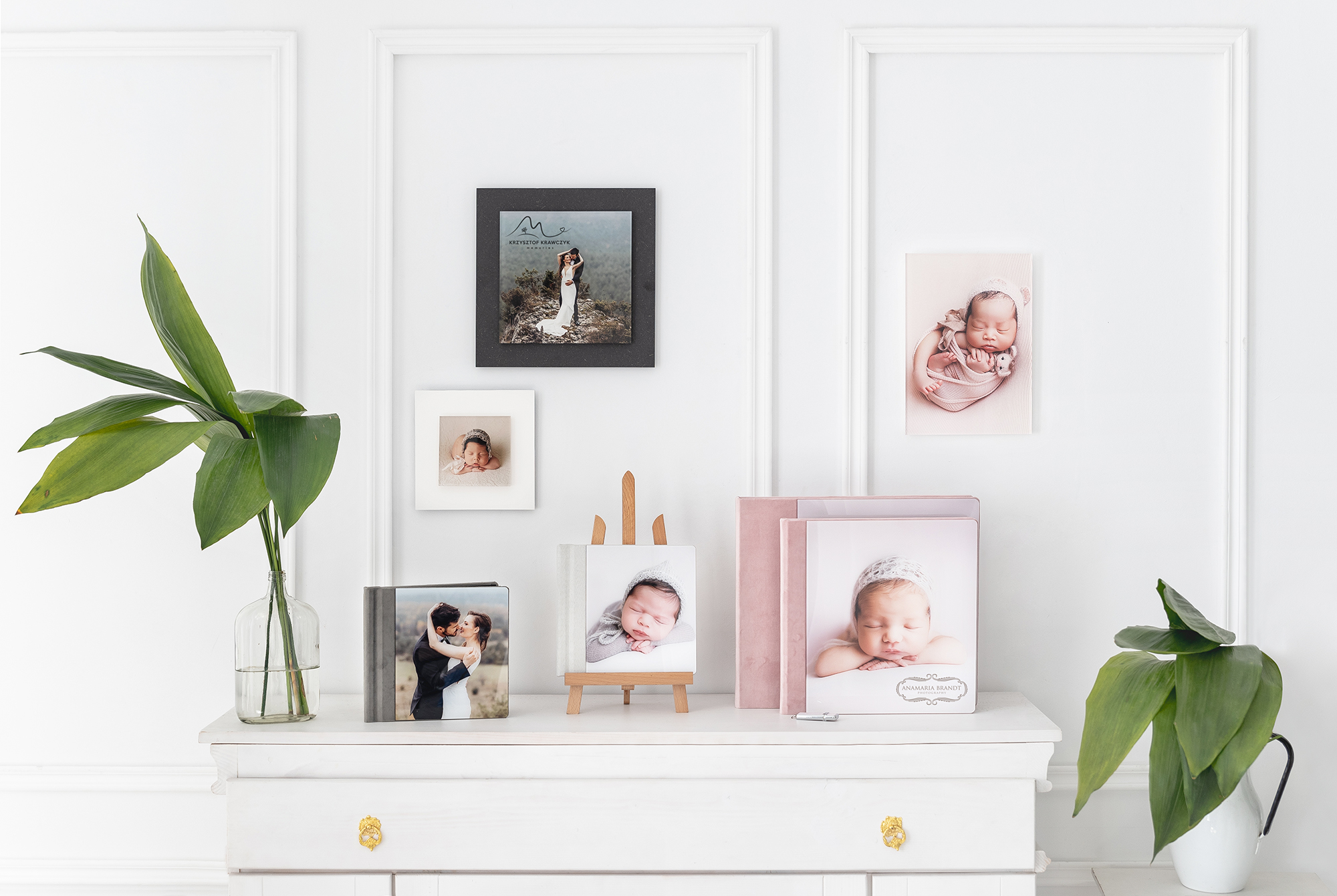 Professional Photo Albums and Wall Decor display