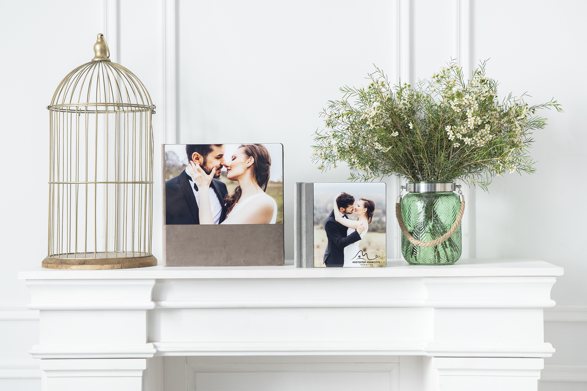 Pair of Photo Albums with Crystal Covers