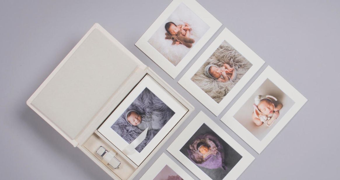 Professional Newborn Photos in Folio Box